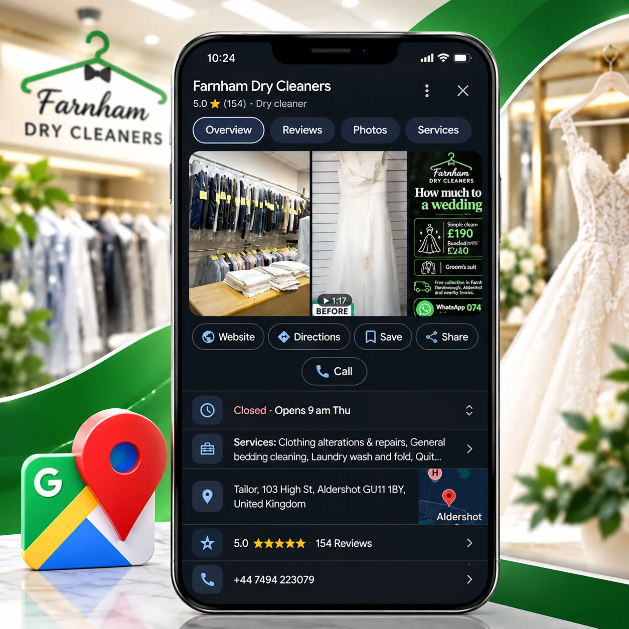 Farnham Dry Cleaners Google Business Profile