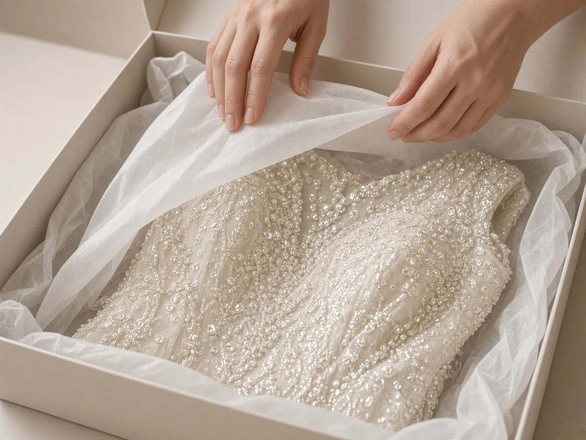 Bodice packed so it is not crushed