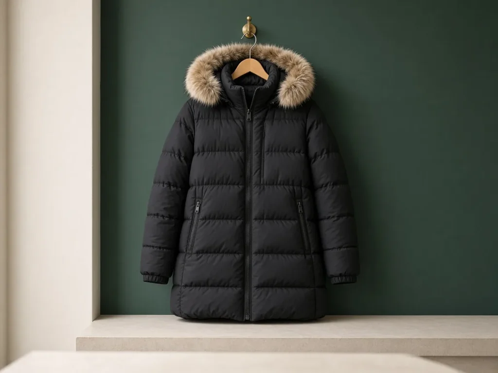 Winter Jacket Cleaning in Farnham - clean down parka with fur hood
